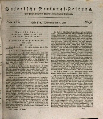 Baierische National-Zeitung Donnerstag 1. Juli 1819