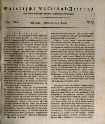 Baierische National-Zeitung Mittwoch 4. August 1819