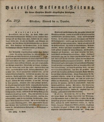 Baierische National-Zeitung Mittwoch 29. Dezember 1819