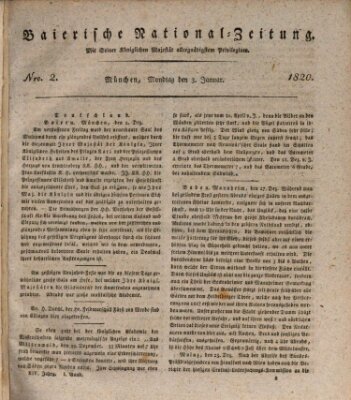 Baierische National-Zeitung Montag 3. Januar 1820