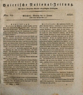 Baierische National-Zeitung Montag 17. Januar 1820