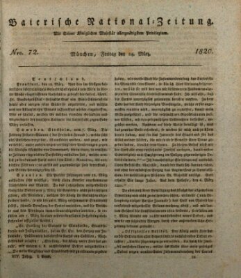 Baierische National-Zeitung Freitag 24. März 1820