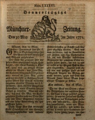 Münchner Zeitung (Süddeutsche Presse) Donnerstag 30. Mai 1771