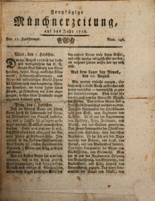 Münchner Zeitung (Süddeutsche Presse) Freitag 11. September 1778