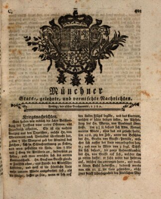 Münchner staats-, gelehrte, und vermischte Nachrichten (Süddeutsche Presse) Freitag 28. Juni 1782