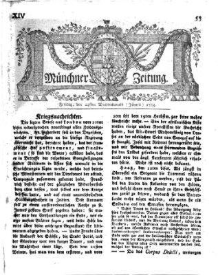 Münchner Zeitung (Süddeutsche Presse) Freitag 24. Januar 1783