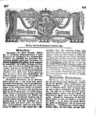 Münchner Zeitung (Süddeutsche Presse) Freitag 6. Juni 1783
