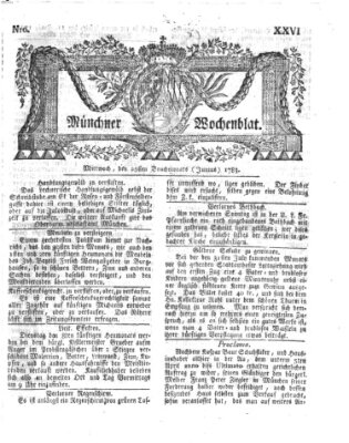 Münchner Zeitung (Süddeutsche Presse) Mittwoch 25. Juni 1783