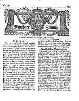 Münchner Zeitung (Süddeutsche Presse) Montag 20. Oktober 1783