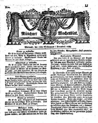 Münchner Zeitung (Süddeutsche Presse) Mittwoch 17. Dezember 1783