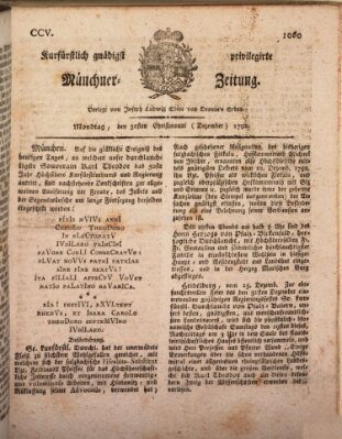 Kurfürstlich gnädigst privilegirte Münchner-Zeitung (Süddeutsche Presse) Montag 31. Dezember 1792