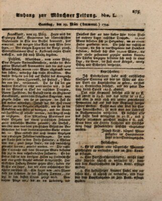 Kurfürstlich gnädigst privilegirte Münchner-Zeitung (Süddeutsche Presse) Samstag 29. März 1794