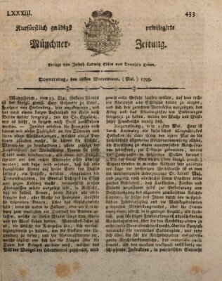 Kurfürstlich gnädigst privilegirte Münchner-Zeitung (Süddeutsche Presse) Donnerstag 28. Mai 1795
