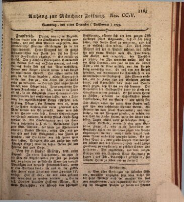 Kurfürstlich gnädigst privilegirte Münchner-Zeitung (Süddeutsche Presse) Samstag 28. Dezember 1799