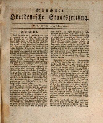 Münchner oberdeutsche Staatszeitung (Süddeutsche Presse) Montag 24. Februar 1800
