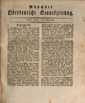 Münchner oberdeutsche Staatszeitung (Süddeutsche Presse) Dienstag 18. März 1800