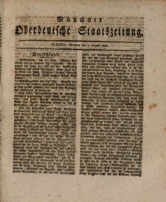 Münchner oberdeutsche Staatszeitung (Süddeutsche Presse) Montag 4. August 1800