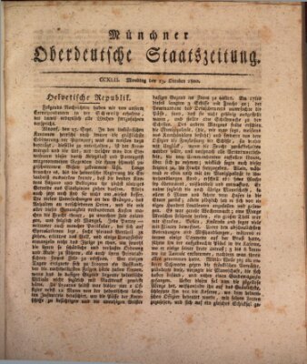 Münchner oberdeutsche Staatszeitung (Süddeutsche Presse) Montag 13. Oktober 1800