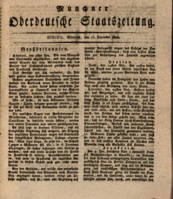 Münchner oberdeutsche Staatszeitung (Süddeutsche Presse) Mittwoch 16. Dezember 1801