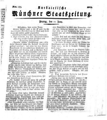 Kurpfalzbaierische Münchner Staats-Zeitung (Süddeutsche Presse) Freitag 10. Juni 1803