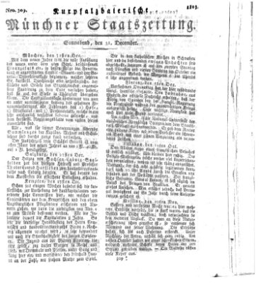 Kurpfalzbaierische Münchner Staats-Zeitung (Süddeutsche Presse) Samstag 31. Dezember 1803