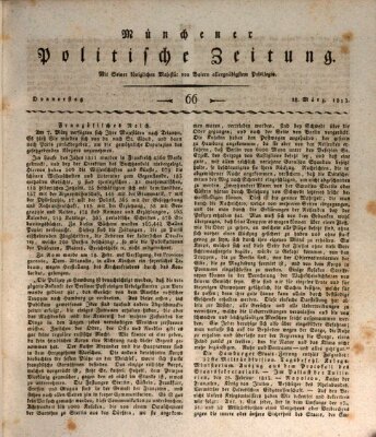 Münchener politische Zeitung (Süddeutsche Presse) Donnerstag 18. März 1813