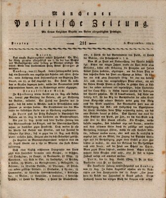 Münchener politische Zeitung (Süddeutsche Presse) Freitag 3. September 1813