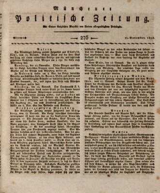 Münchener politische Zeitung (Süddeutsche Presse) Mittwoch 17. November 1813