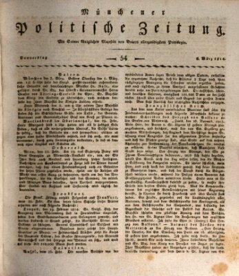 Münchener politische Zeitung (Süddeutsche Presse) Donnerstag 3. März 1814