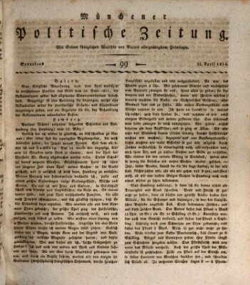 Münchener politische Zeitung (Süddeutsche Presse) Samstag 23. April 1814