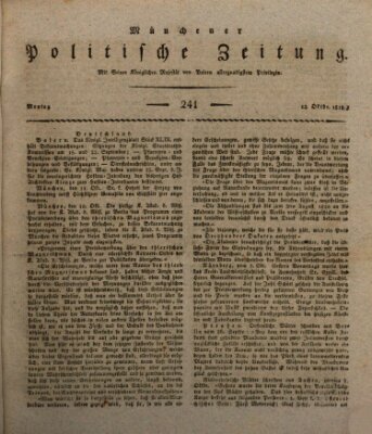 Münchener politische Zeitung (Süddeutsche Presse) Montag 12. Oktober 1818
