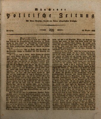 Münchener politische Zeitung (Süddeutsche Presse) Freitag 18. Dezember 1818