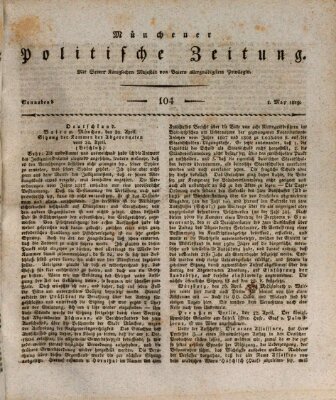 Münchener politische Zeitung (Süddeutsche Presse) Samstag 1. Mai 1819