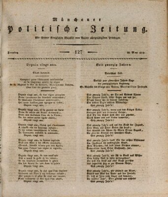 Münchener politische Zeitung (Süddeutsche Presse) Freitag 28. Mai 1819