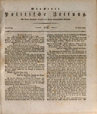 Münchener politische Zeitung (Süddeutsche Presse) Dienstag 6. Juli 1819