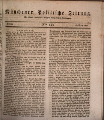Münchener politische Zeitung (Süddeutsche Presse) Freitag 26. Mai 1820