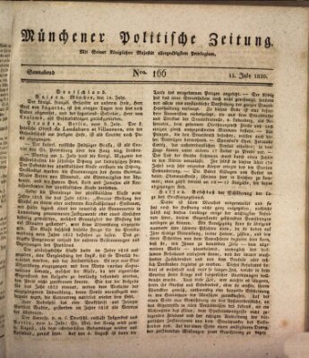 Münchener politische Zeitung (Süddeutsche Presse) Samstag 15. Juli 1820