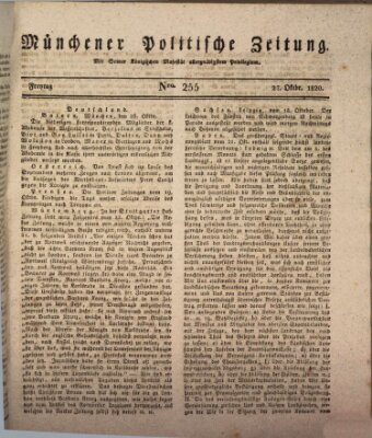 Münchener politische Zeitung (Süddeutsche Presse) Freitag 27. Oktober 1820