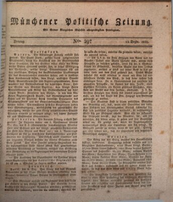 Münchener politische Zeitung (Süddeutsche Presse) Freitag 15. Dezember 1820