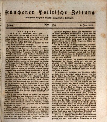 Münchener politische Zeitung (Süddeutsche Presse) Freitag 6. Juni 1823