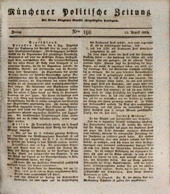 Münchener politische Zeitung (Süddeutsche Presse) Freitag 22. August 1823