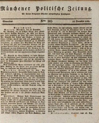 Münchener politische Zeitung (Süddeutsche Presse) Samstag 27. Dezember 1823
