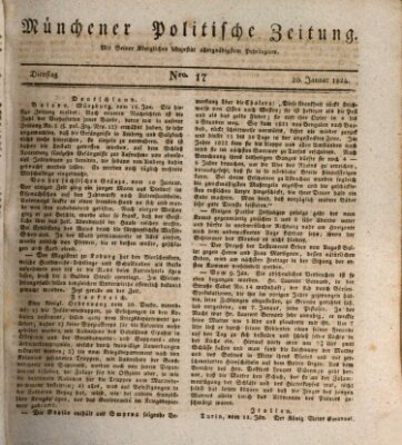 Münchener politische Zeitung (Süddeutsche Presse) Dienstag 20. Januar 1824