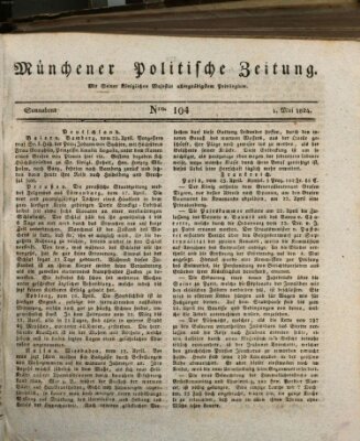 Münchener politische Zeitung (Süddeutsche Presse) Samstag 1. Mai 1824