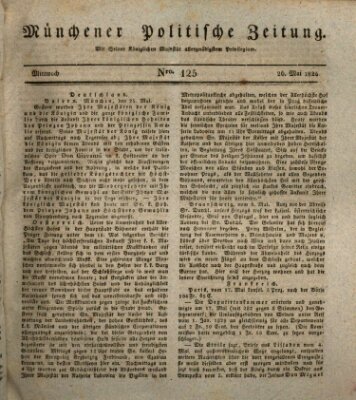 Münchener politische Zeitung (Süddeutsche Presse) Mittwoch 26. Mai 1824