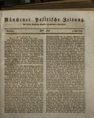 Münchener politische Zeitung (Süddeutsche Presse) Montag 5. Juli 1824