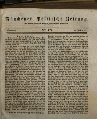 Münchener politische Zeitung (Süddeutsche Presse) Samstag 24. Juli 1824