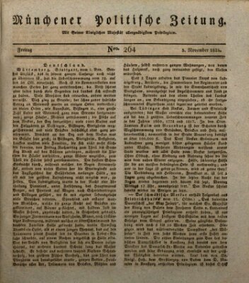 Münchener politische Zeitung (Süddeutsche Presse) Freitag 5. November 1824
