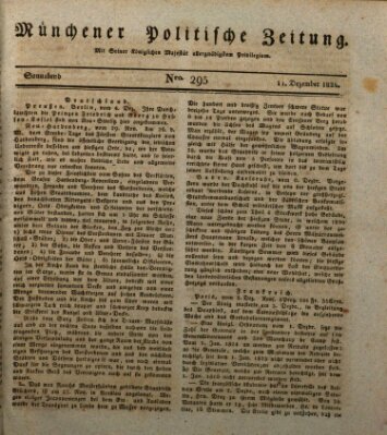 Münchener politische Zeitung (Süddeutsche Presse) Samstag 11. Dezember 1824