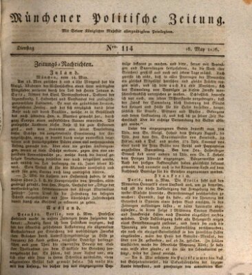 Münchener politische Zeitung (Süddeutsche Presse) Dienstag 16. Mai 1826